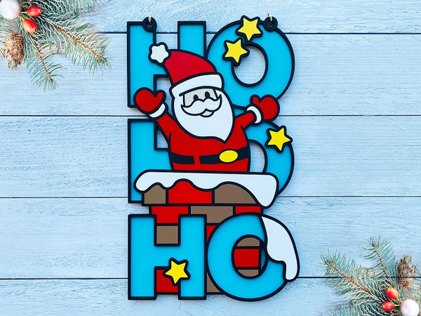 Santa Ho Ho Ho Christmas Sign