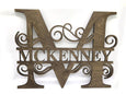 Personalized Split Letter Monogram Sign