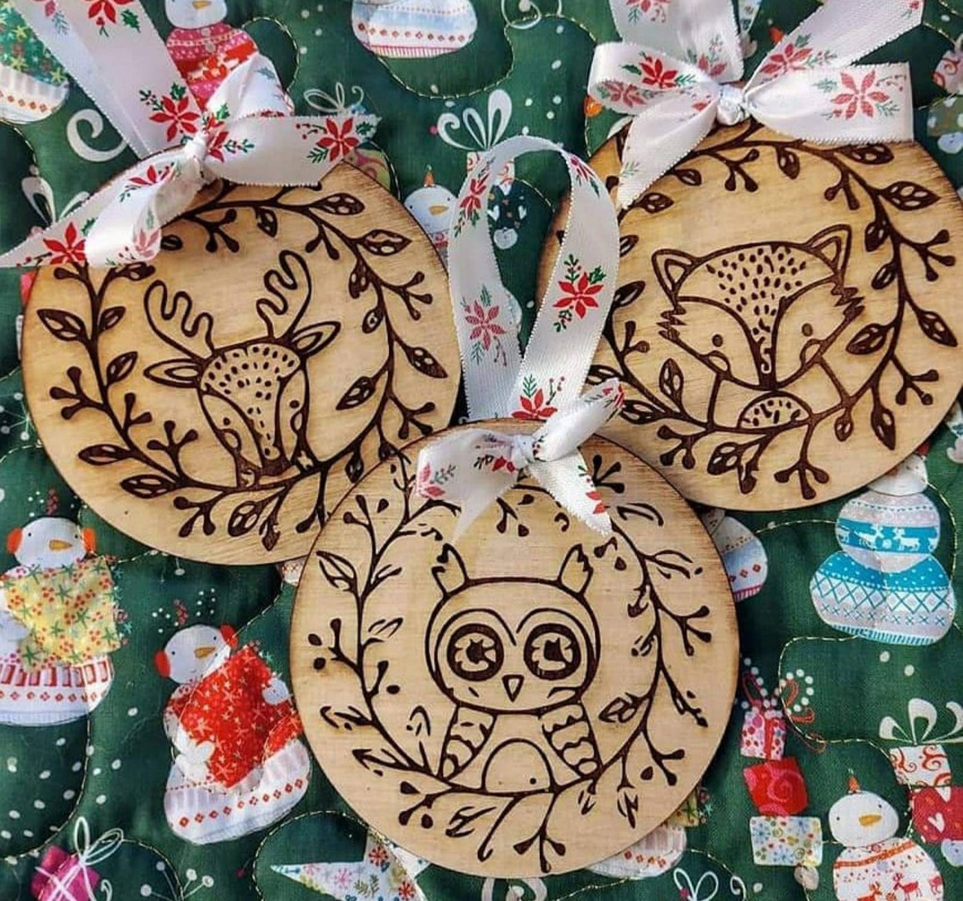Woodland Animals Christmas Ornaments | Cagley Creations