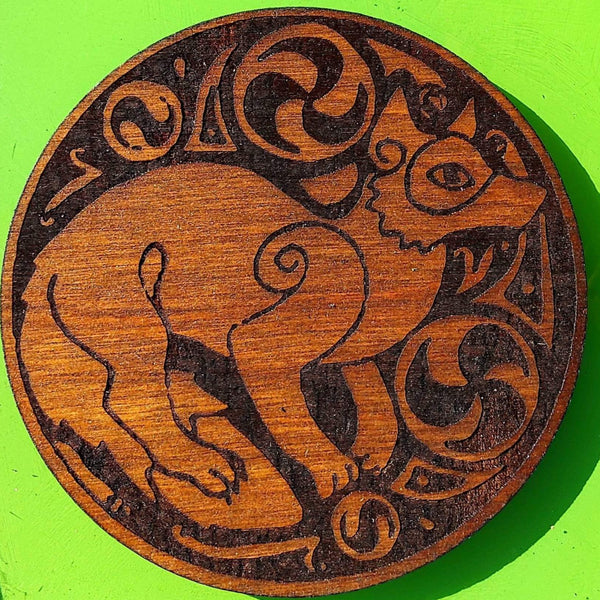 Laser Engraved Tribal Fox Table Coaster | Cagley Creations
