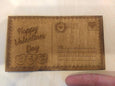 Valentine Wooden Post Card | Personalized Valentine's Message