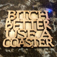 Funny Individual Words Cut Out Coaster