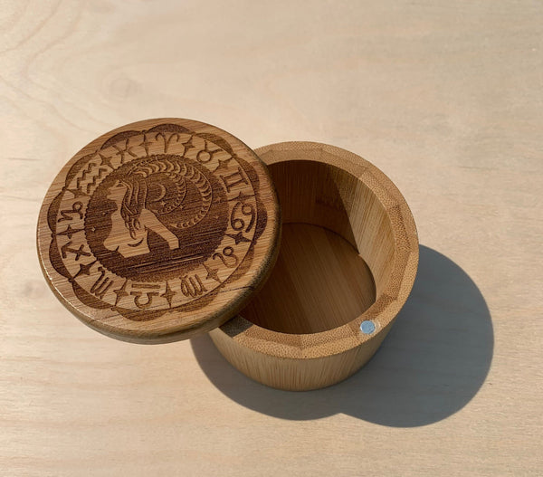 Personalized Bamboo Salt/Herb Box