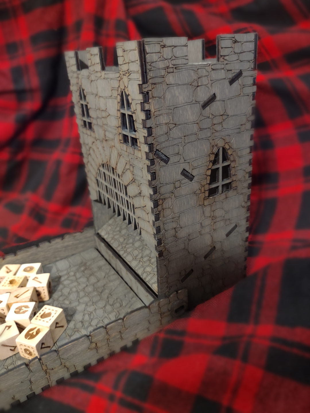 DnD Castle Wooden Dice Tower | Folding Castle Dice Tower | Dungeons and Dragons | Dice Tower Gift | Gamer Gift | Gift for Him